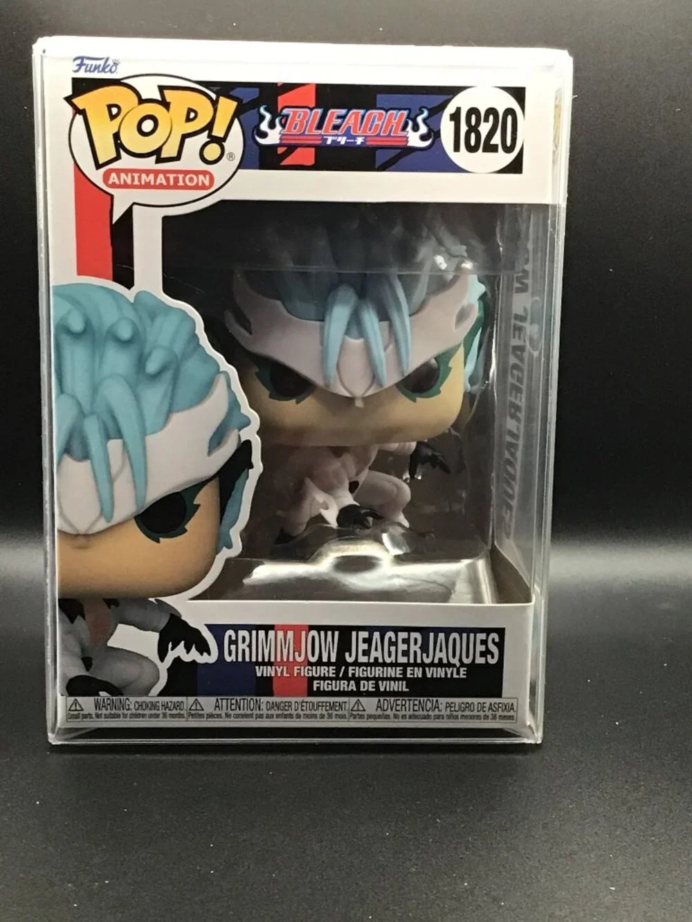 Funko Pop Bleach Grimmjow Jeagerjaque Chase Glow #1820 Anime w/Pop Protector